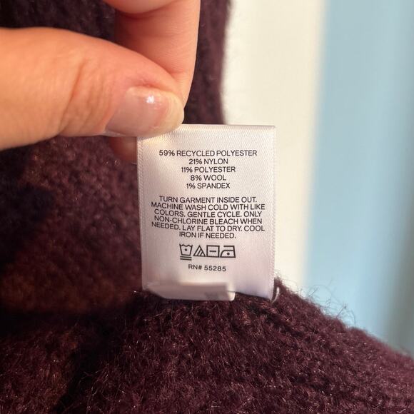 Express London Oversized Tunic Sweater – Purple with Gold Zip – Women’s Medium - Picture 6 of 8